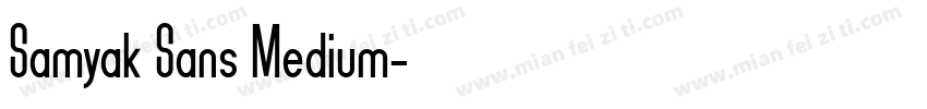 Samyak Sans Medium字体转换